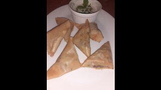 Beef and pea Samosas