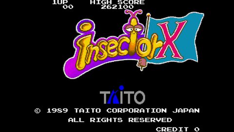 Insector X Arcade Game, Taito 1989, longplay