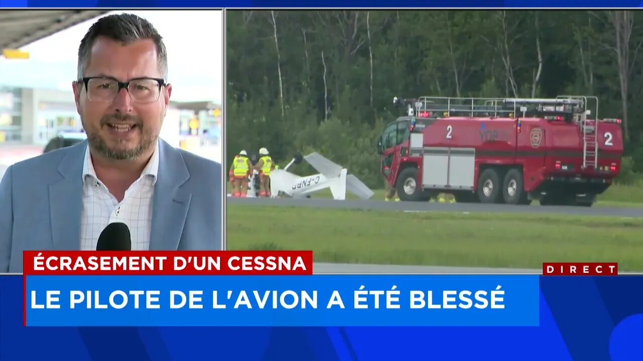 Les images de l'avion qui s'écrase à l'aéroport de Québec