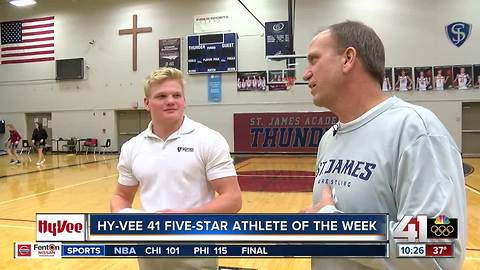 St. James Academy's Cade Lautt is Hy-Vee Athlete of the Week