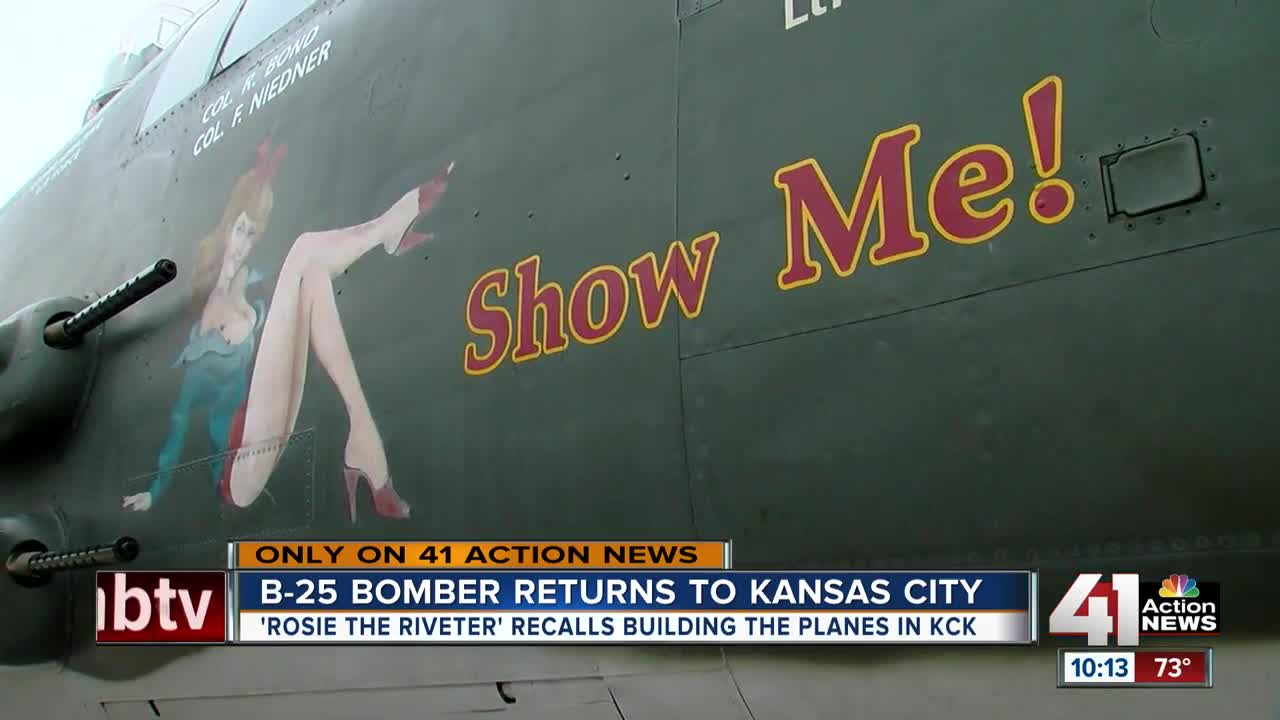 ‘Rosie the Riveter,’ Mary Lou White of KCK, relishes B-25 reunion