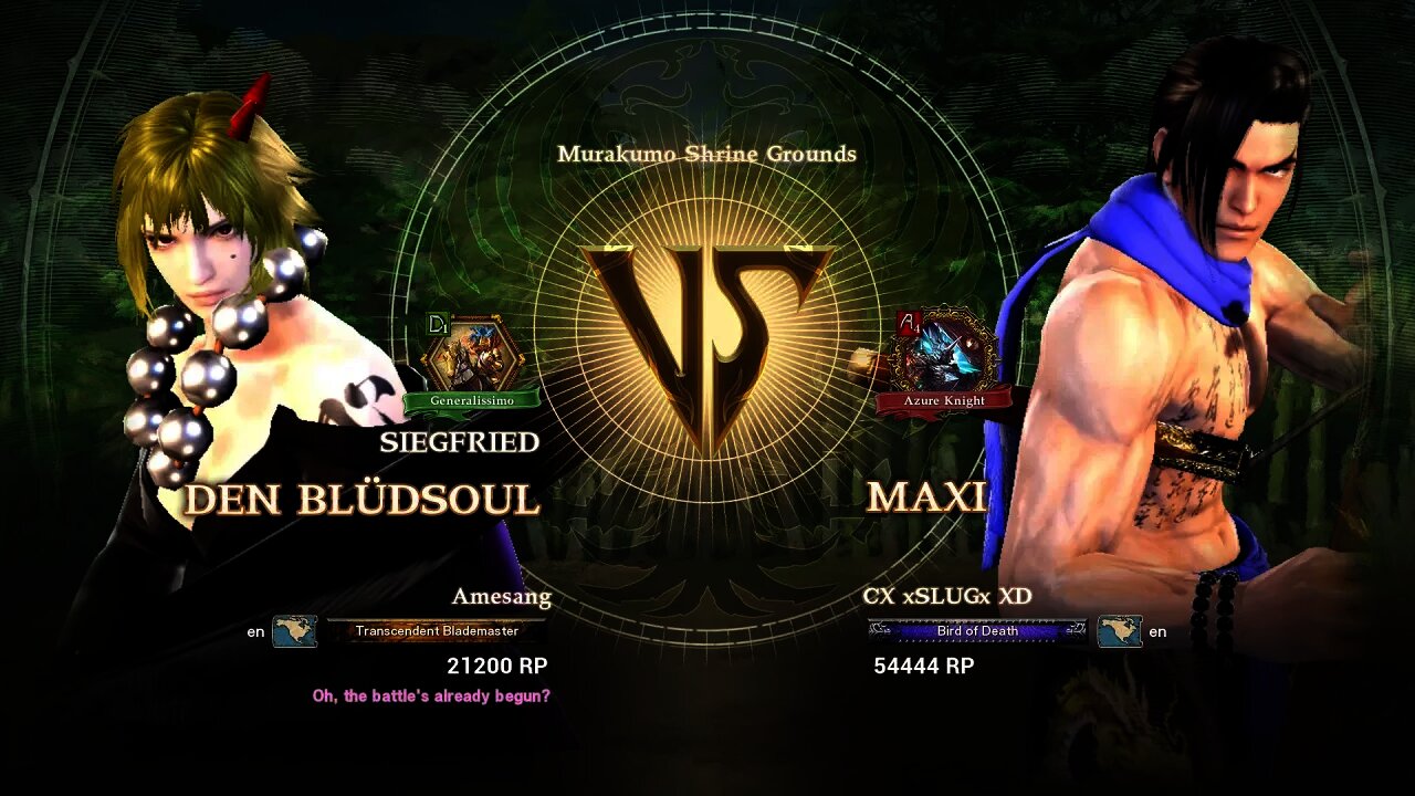 Den Blüdsoul (Amesang) VS Maxi (CX xSLUGx XD) (SoulCalibur™ VI: Online)