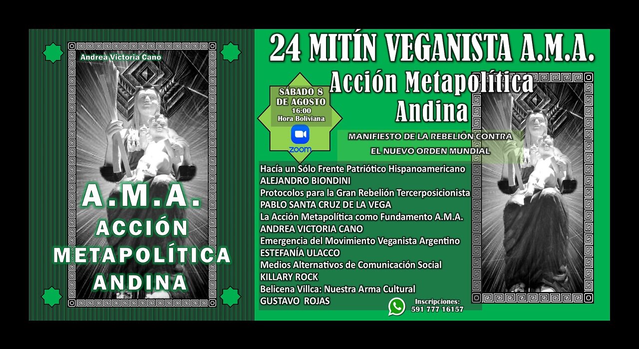 24 MITÍN VEGANISTA 2020 - ACCIÓN METAPOLÍTICA ANDINA