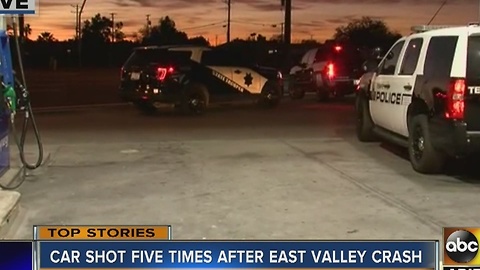 Car shot at on Loop 101