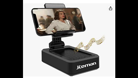 Cell Phone Stand with Wireless Bluetooth HD Surround Sound Speaker & Anti-Slip Base