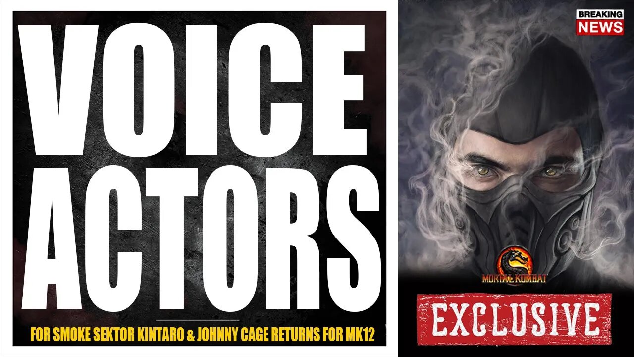 Mortal Kombat 12 Exclusive: VOICE ACTORS OF SMOKE SEKTOR KINTARO JC & GERAS RETURNS FOR VOICEOVERS!!