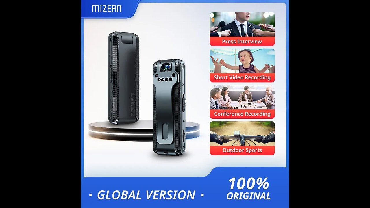 MiZEAN Mini Camera Full HD 1080P Micro Body Camcorder | Fashion Bazaar