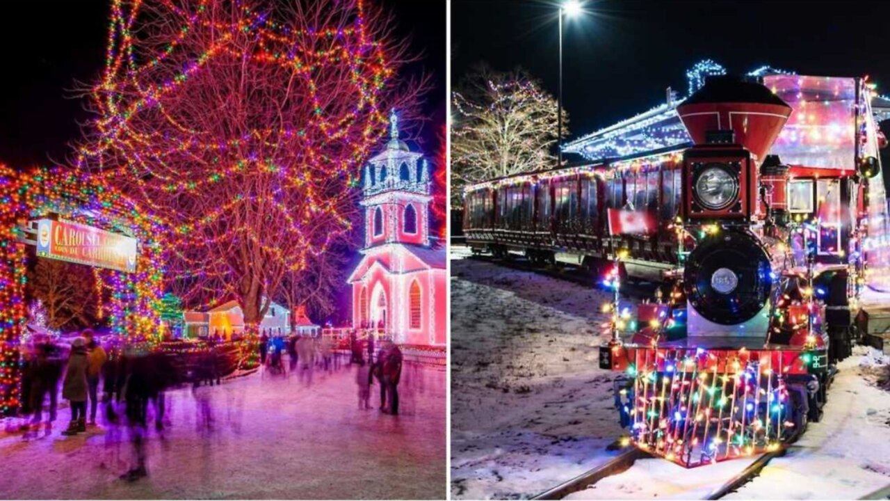 Ce parcours illuminé de Noël à 1 h 30 de Montréal est LA place où aller cet hiver