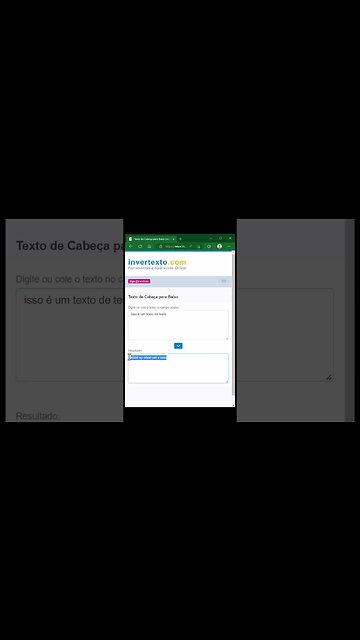 ESCREVER texto de CABEÇA para BAIXO #shorts