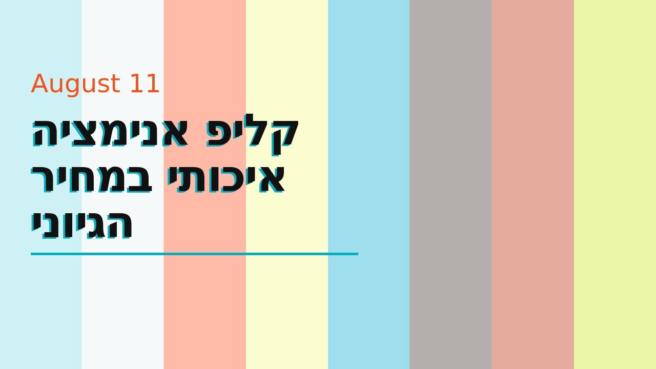 קליפ אנימציה איכותי במחיר הגיוני