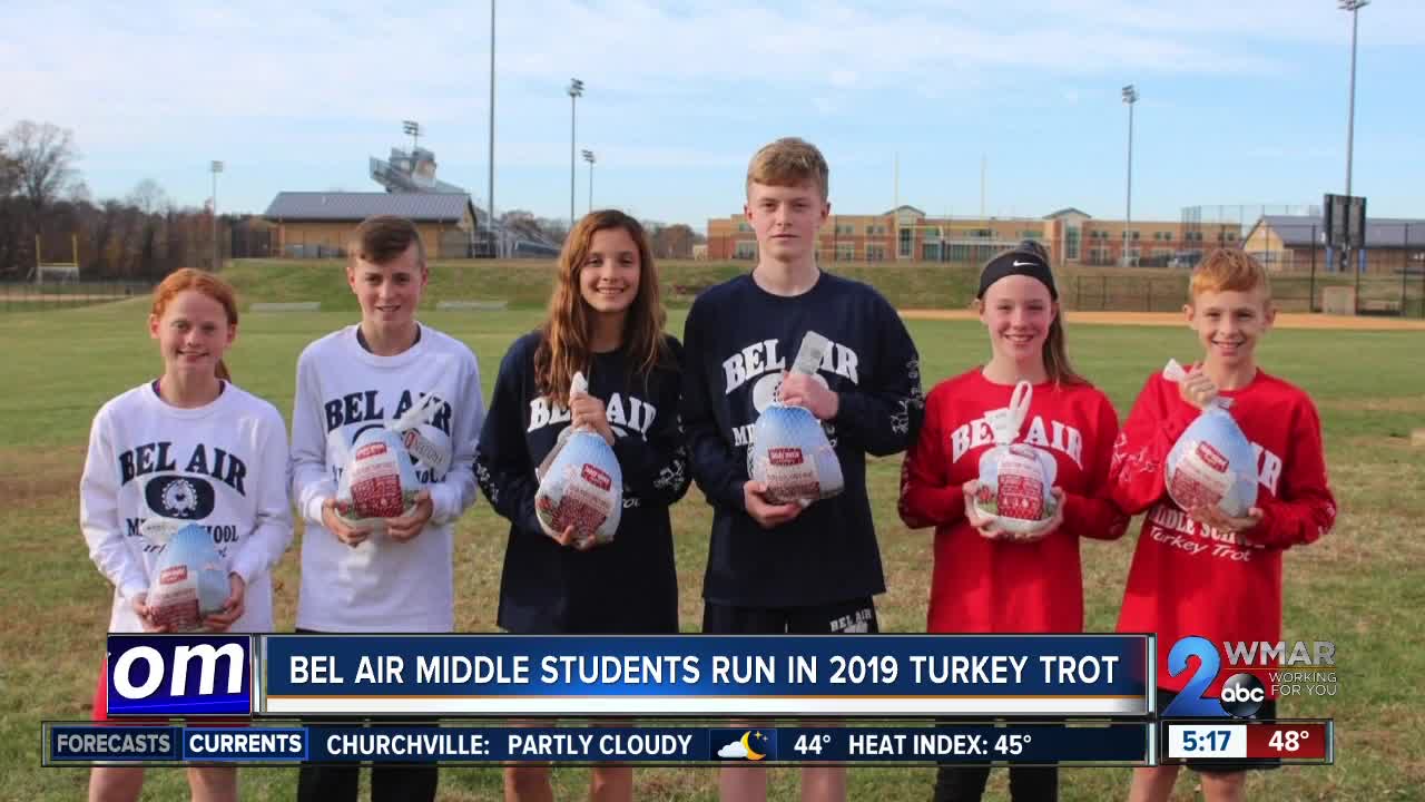 Bel Air Middle students run in 2019 Turkey Trot