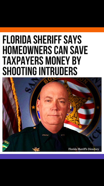 Florida Sheriff Encourages Castle Doctrine