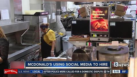 McDonald's using Snapchat to hire 1,000 people across Las Vegas valley
