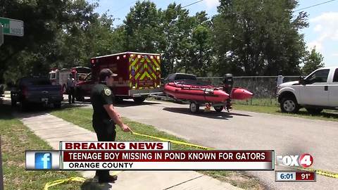 Teen missing, possibly taken by alligator