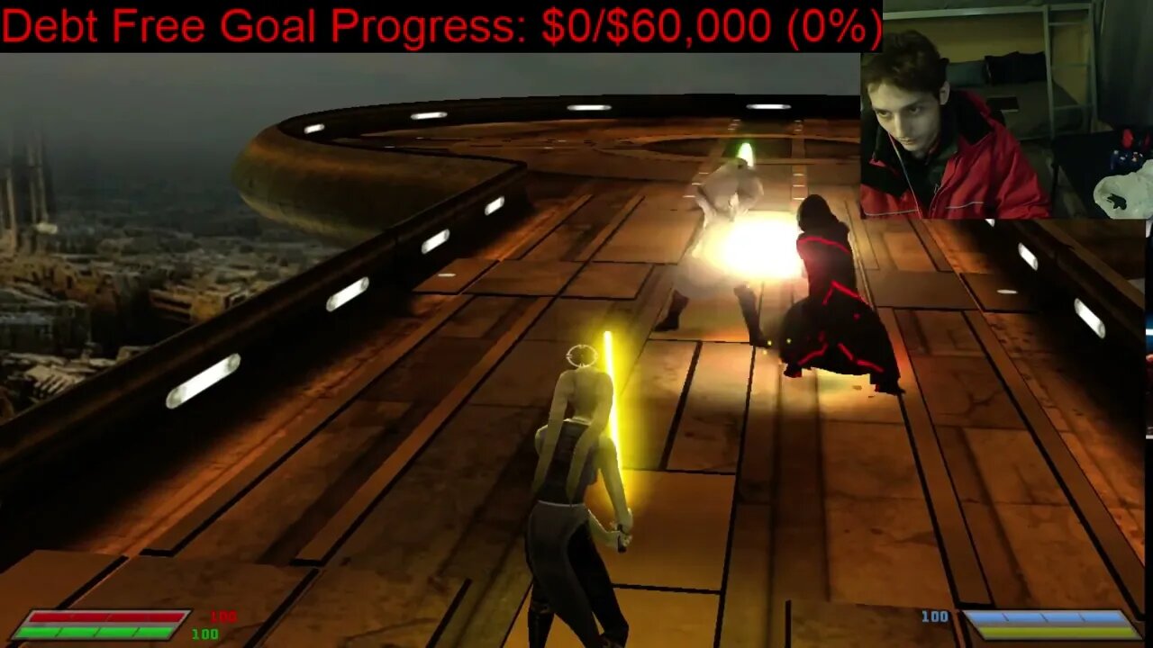 Kylo Ren VS Qui Gon Jinn In A Battle With Live Commentary In Star Wars Jedi Knight Jedi Academy