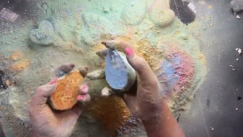 Multy coulers|crunchy chalks|small dusty|gym chalks crush!!!