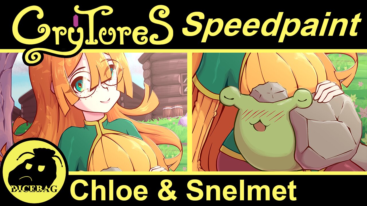 Crytures Speedpaint - Chloe and Snelmet