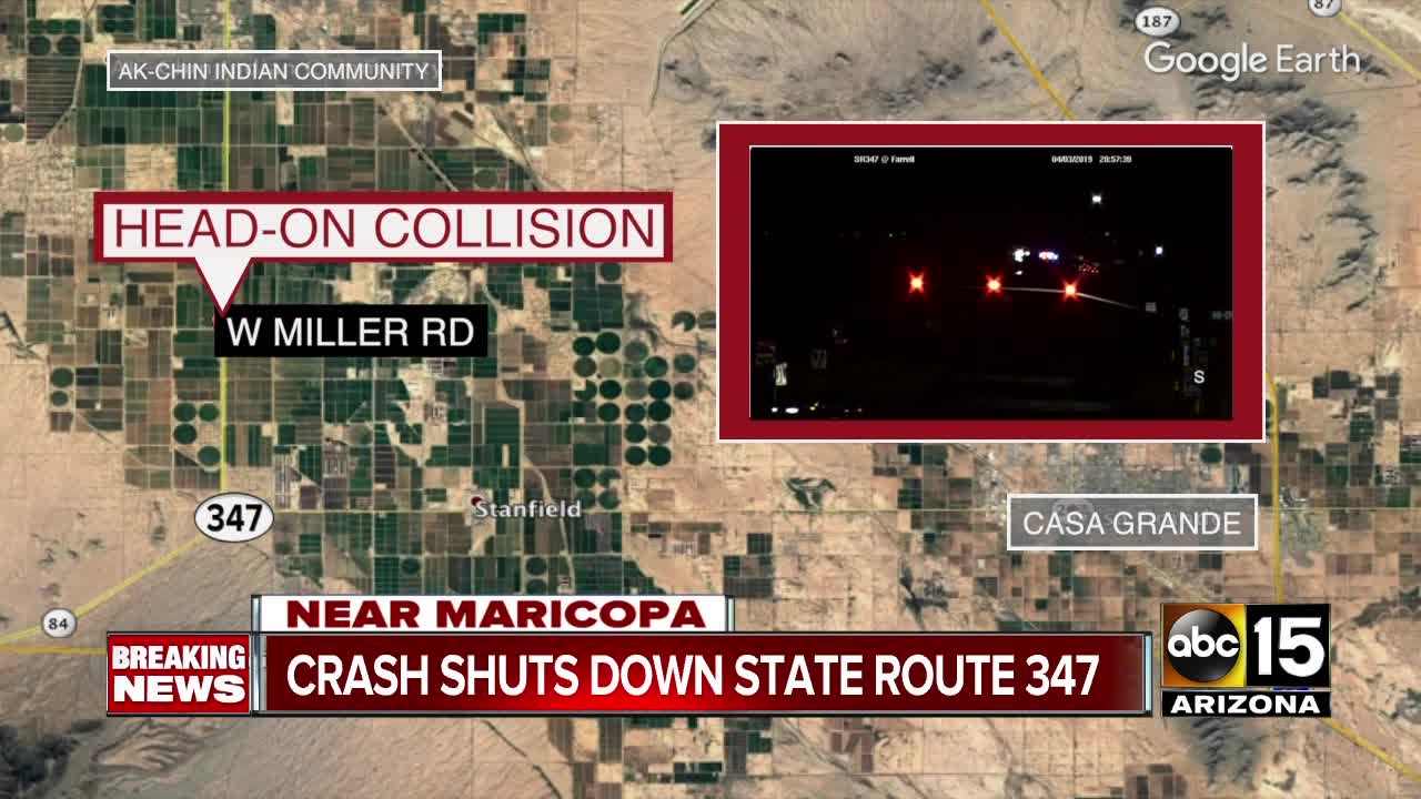 Crash shuts down SR 347