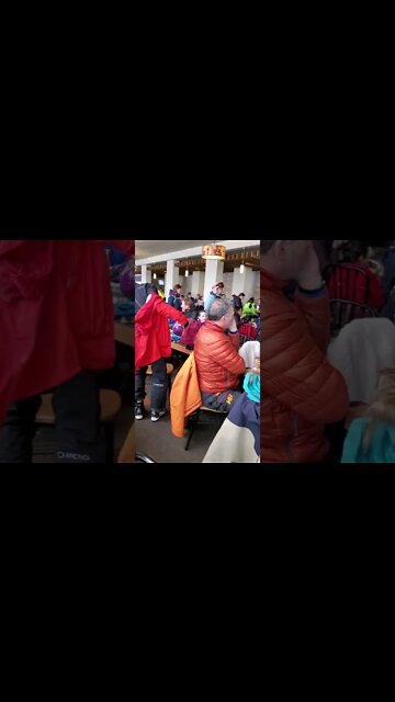 lunch at Squaw Valley mid mountain on a powder day