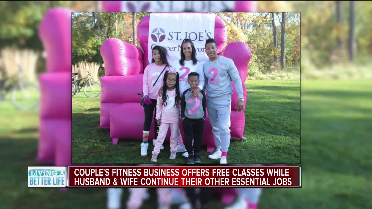 Couple's fitness business offers free online classes