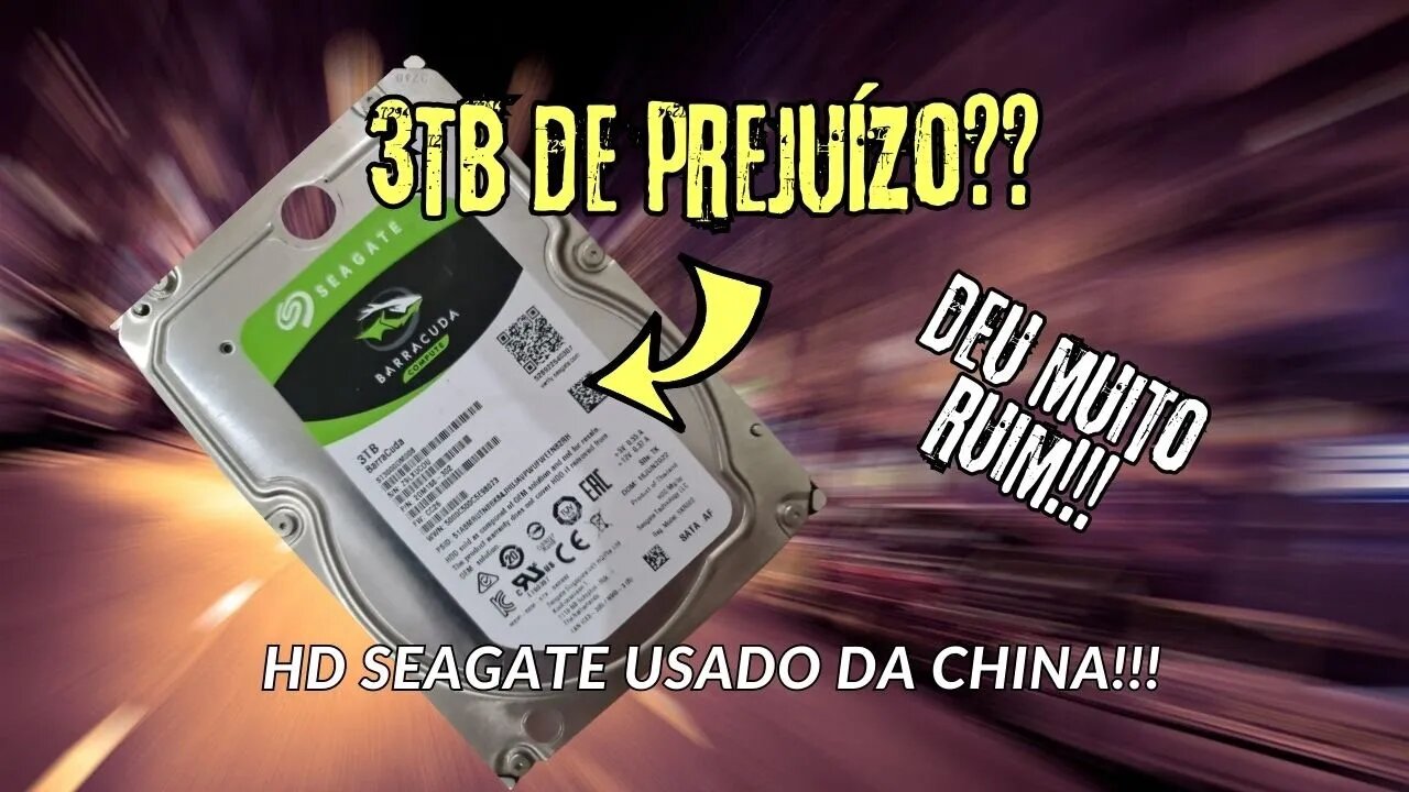 Comprei um HD Seagate Barracuda 3TB no Aliexpress e deu MUITO RUIM! Veio um HD com 7 ANOS de USO!