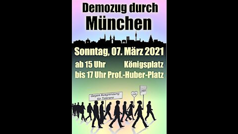 Demozug München 7.März Eindrücke vom offiziellen und inoffiziellen Zug