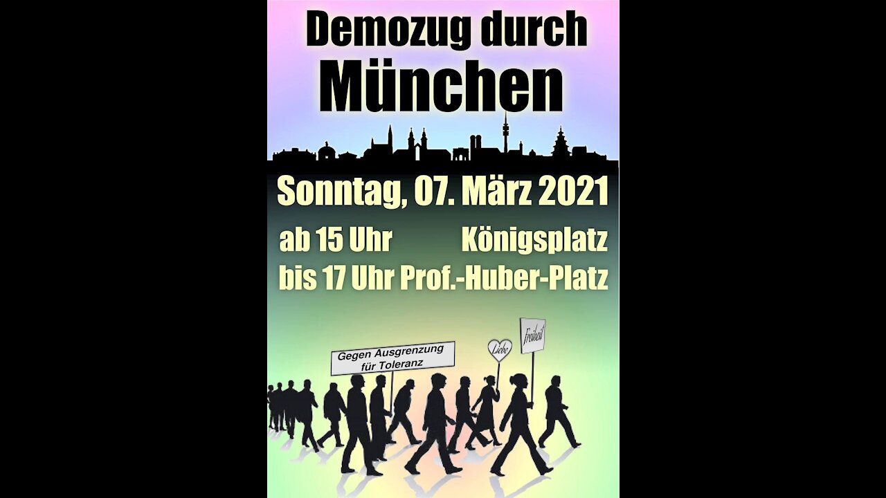 Demozug München 7.März Eindrücke vom offiziellen und inoffiziellen Zug