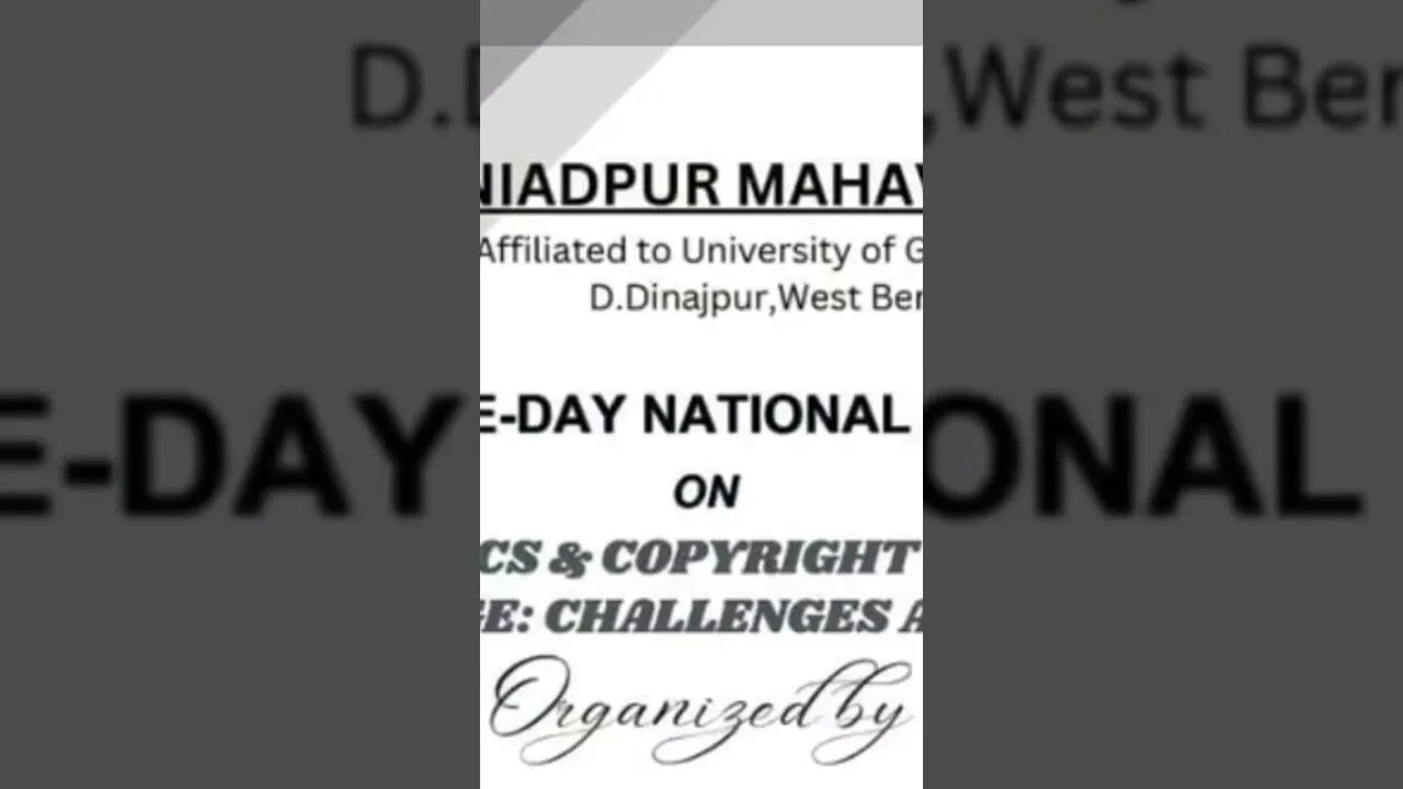 Call for Papers - One Day National Seminar by Buniadpur Mahavidyalaya, W.B.
