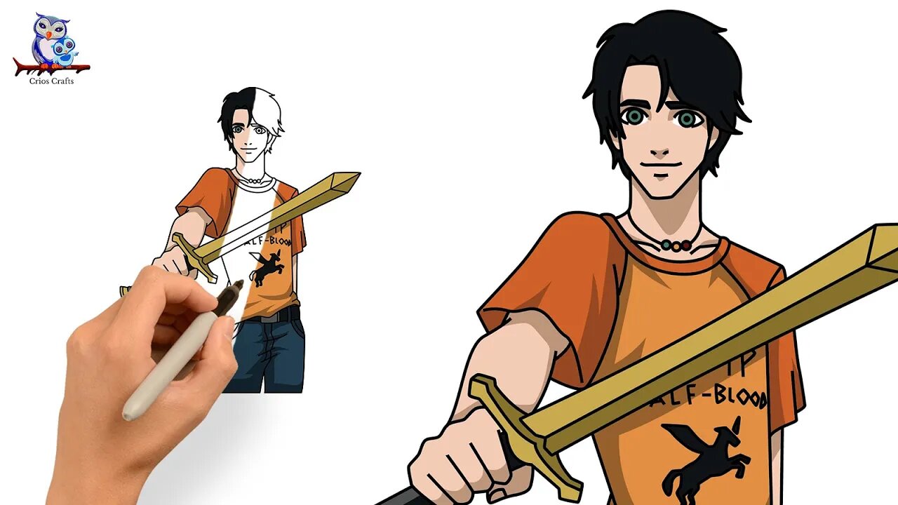 How to Draw Percy Jackson and the Olympians - Step by Step