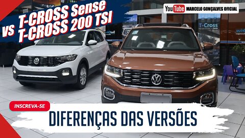 T-CROS Sense vs T-CROSS 200 TSI, Vale a pena uma T-CROSS Sense toda equipada ou uma 200 TSI direto?