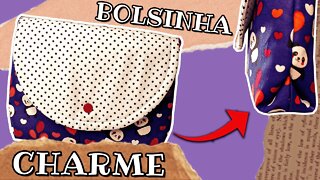 Fiz essa BOLSINHA com um ACABAMENTO ESPECIAL / Bolsinha charme - Passo a passo