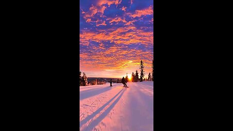 snow sunset 🌇