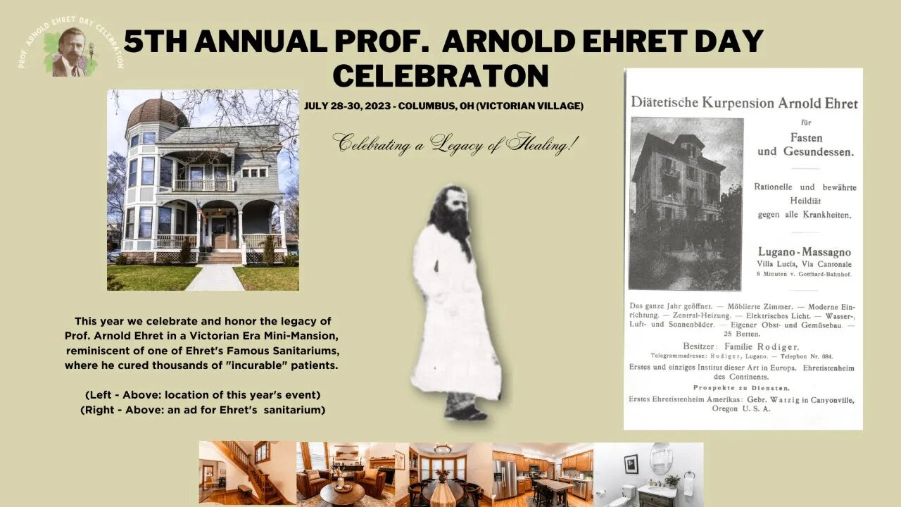 5th Annual Prof. Arnold Ehret Day Celebration Livestream