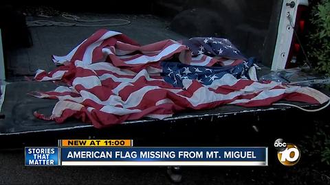 American Flag missing from popular Chula Vista hiking spot