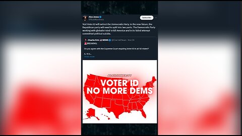 Voter ID Will Destroy Democrats - Alex Jones on X