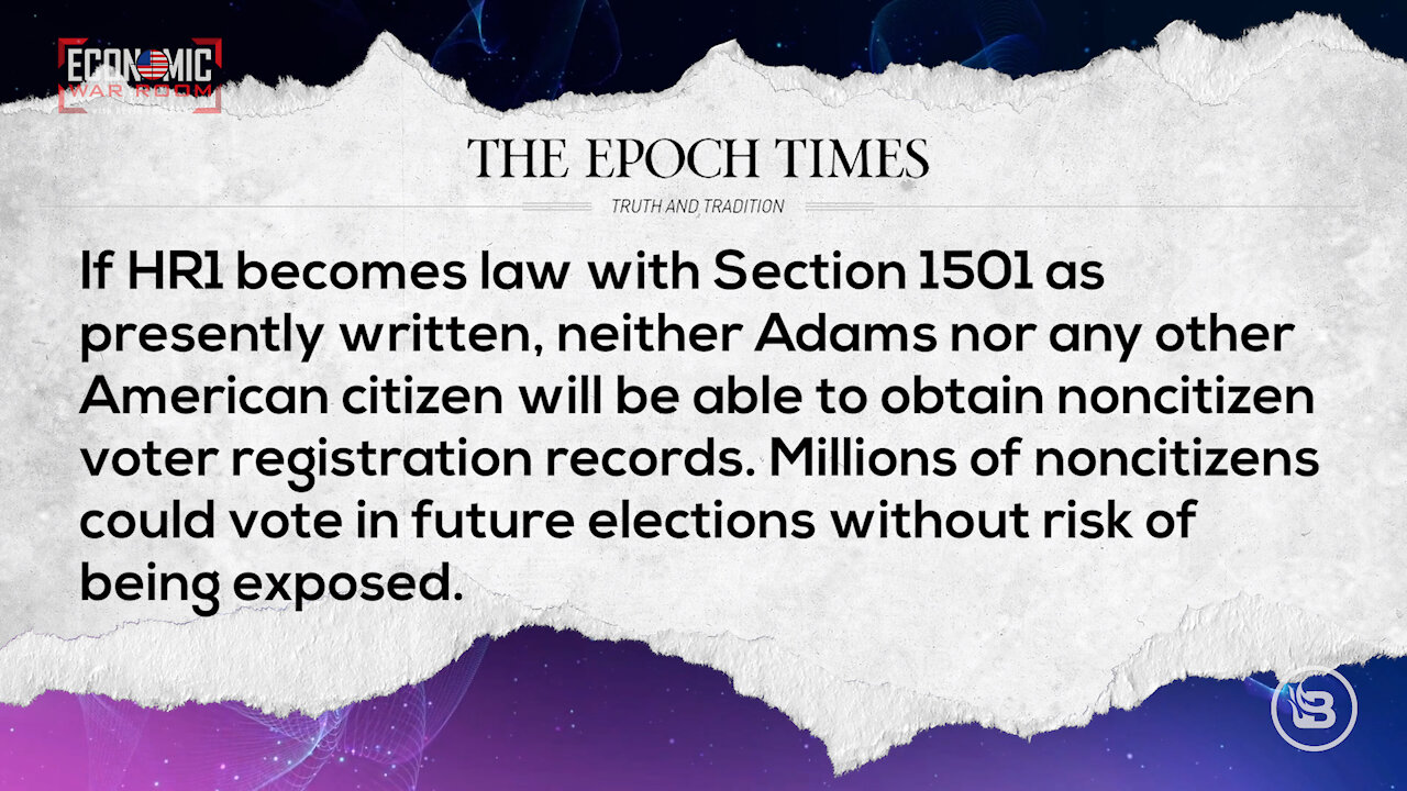 Non-Citizens are registering to vote and that is OK with Pelosi’s HR-1 Bill