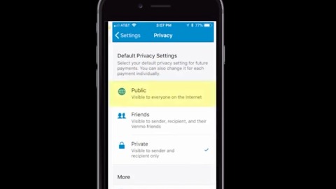 How to set Venmo account to privacy