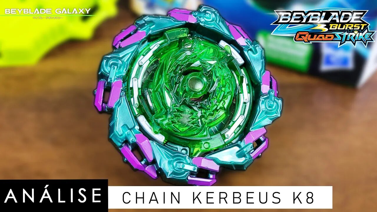 Análise CHAIN KERBEUS K8 - Beyblade Burst QuadStrike