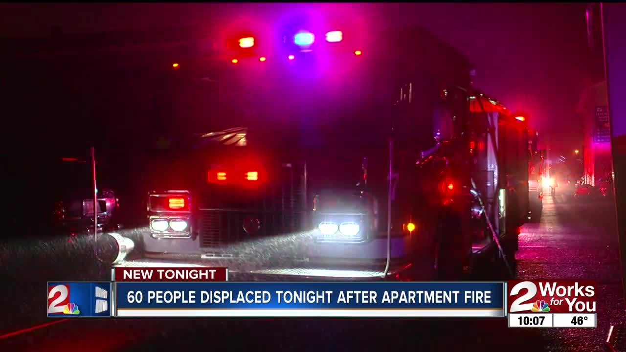 60 people displaced Wednesday after apartment fire