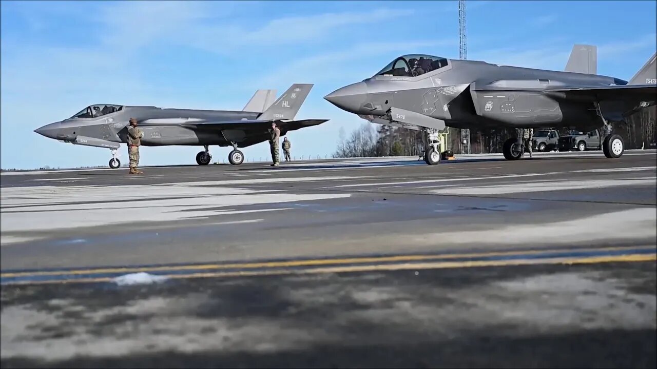 U.S. F-35s Take Off from Ämari Air Base, Estonia