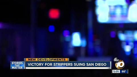 Victory for strippers suing San Diego