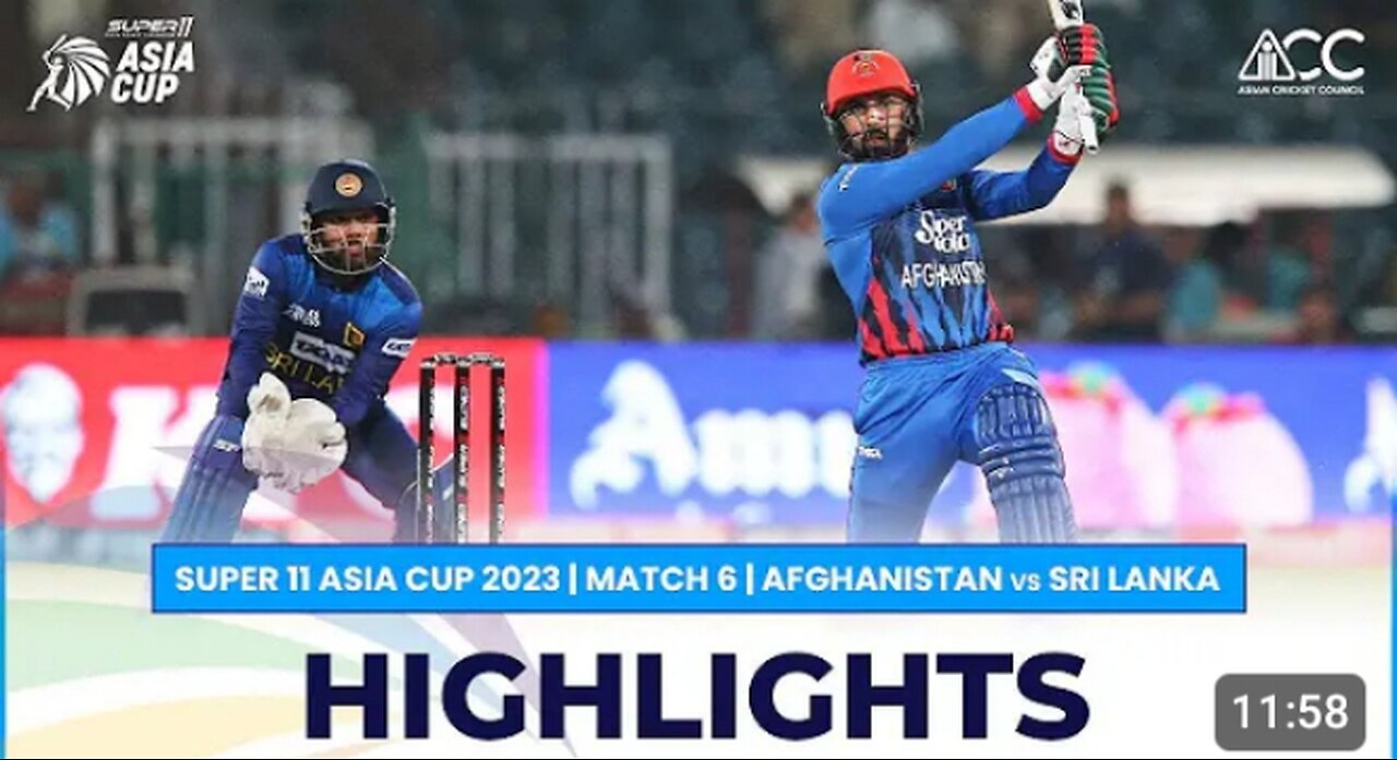 Afghanistan Vs Sri Lanka Match Highlights Asia Cup 2023