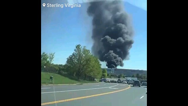 Massive fire at data center in Sterling, VA.