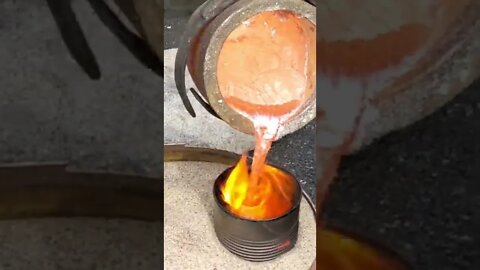 🔥 Pouring Hot Metal - Molten Metal #shorts #fyp #silver #cool