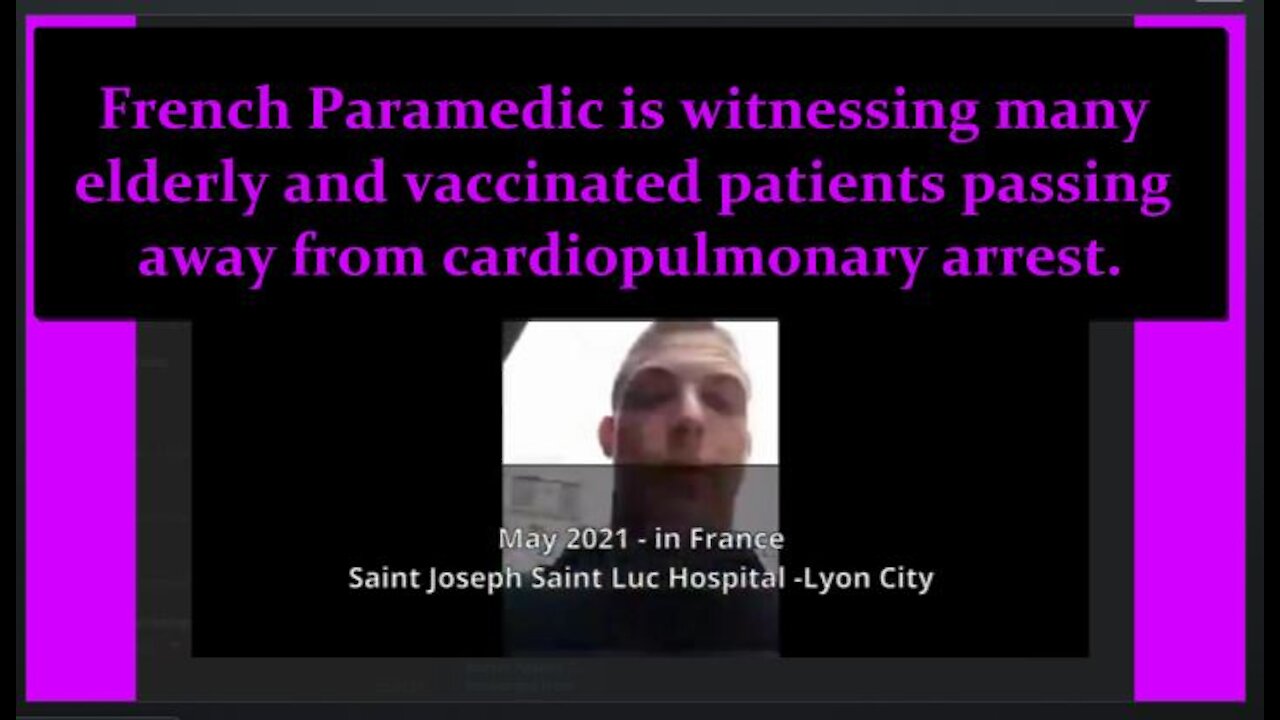 French Paramedic Wonders Why All His (Vaccinated) Elderly Patients Are Dying From Massive Strokes?