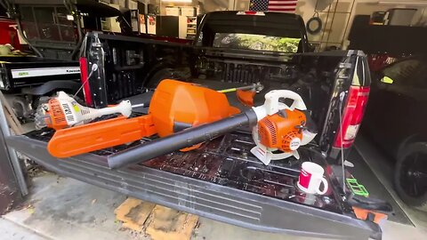 My Latest STIHL Haul. BG 56c Blower , FS 55R Trimmer and a MS 211c Chainsaw.