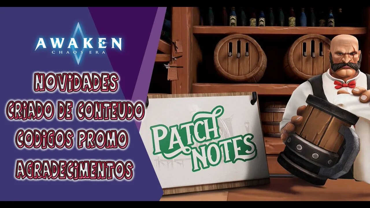 PATCHNOTE / NOVIDADE / AGORA SIM CRIADOR DE CONTEUDO / CODIGOS PARA INSCRITOS