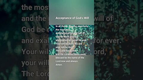 Acceptance of God's Will #shorts