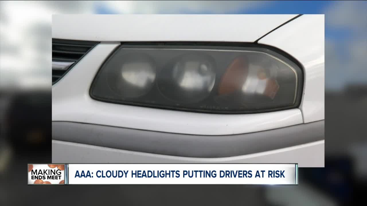 AAA warns that cloudy headlights are putting people at risk