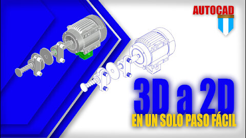 Como aplanar o aplastar un 3D a 2D en AutoCAD